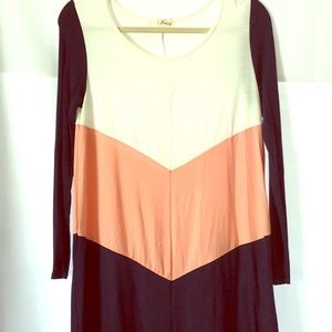 Blue, pink and white tunic